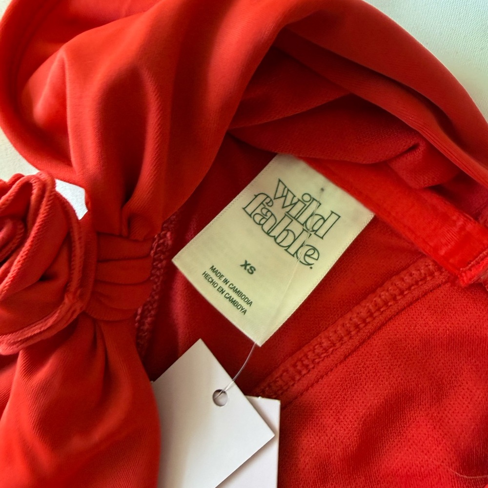 wild fable Red Cutout One-Piece Swimsuit with Knot Details - Picture 4 of 5
